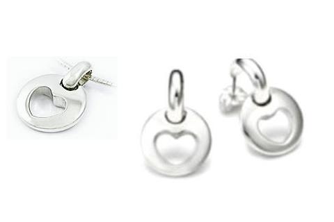 【送料無料/新品】 ティファニー ピアスドハート ペンダント・ピアスセット [Jewel アクセサリー